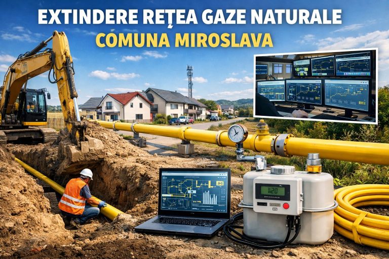 Extinderea rețelei de gaze naturale în Miroslava: investiție de 6 milioane lei pentru peste 7 km de infrastructură și 172 de branșamente inteligente