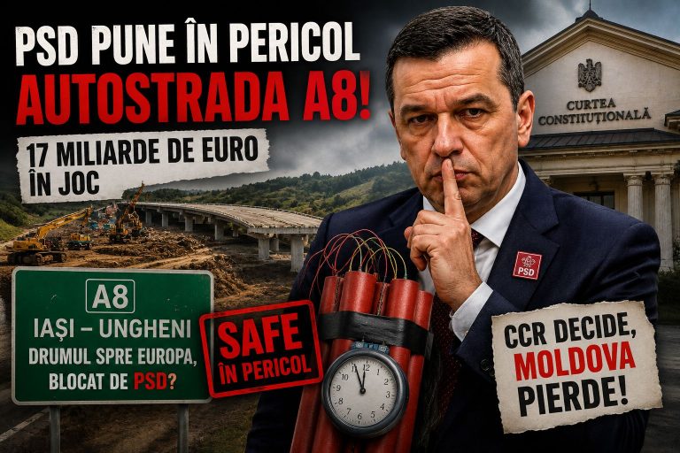 Autostrada A8, în pericol? Demersul PSD la CCR poate bloca miliardele europene pentru Moldova