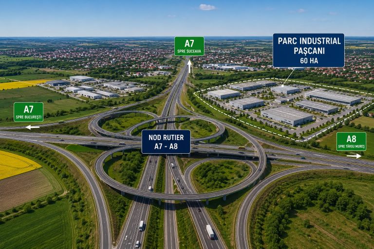 Investițiile în Municipiul Pașcani vor crește în perioada următoare. Orașul mizează pe intersecția A7-A8 pentru atragerea marilor companii